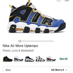 Nike Air More Uptempo - Blue, Black, and Yellow